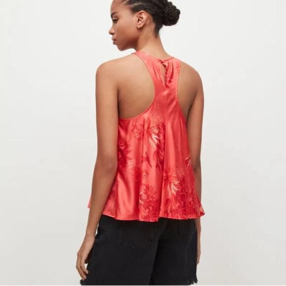 All Saints Verna Nila Halter Top-Coral Floral Women’s Size 10 NWOT - Picture 11 of 11